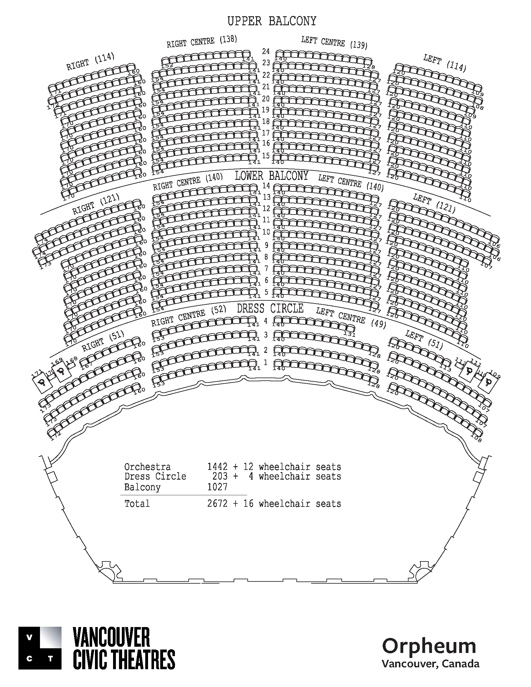 Vancouver Playhouse Seating Chart