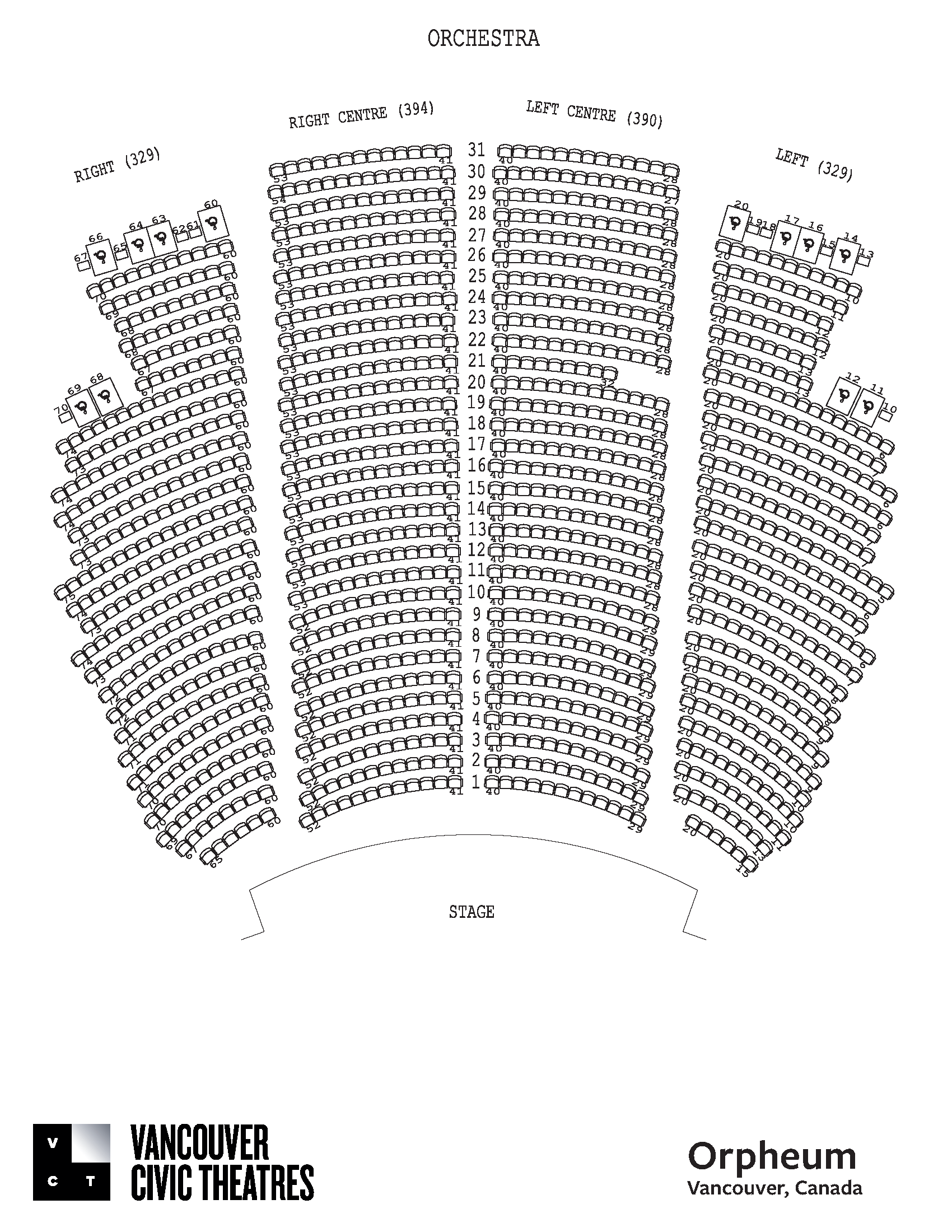 Orpheum Vancouver Bc Seating Chart